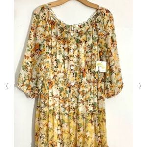 Anthropologie Fig & Flower Boho Maxi Dress 3X